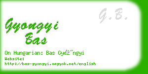 gyongyi bas business card